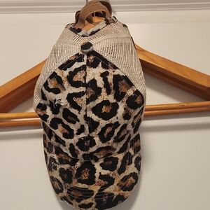C.C Leopard Print Mesh Back Hat